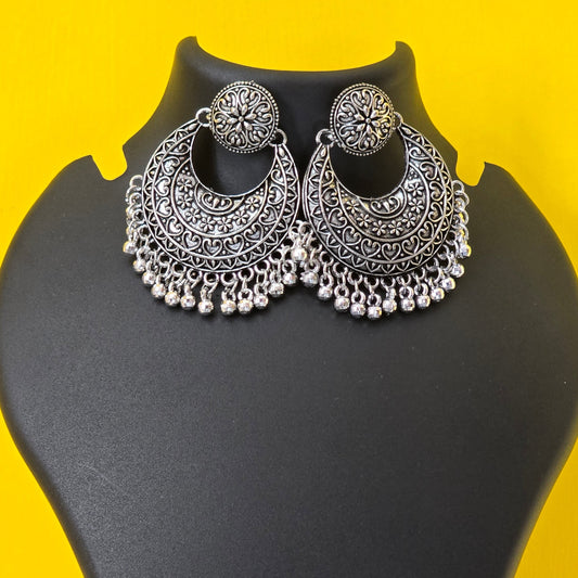 Royal Crescent Oxidised Earrings