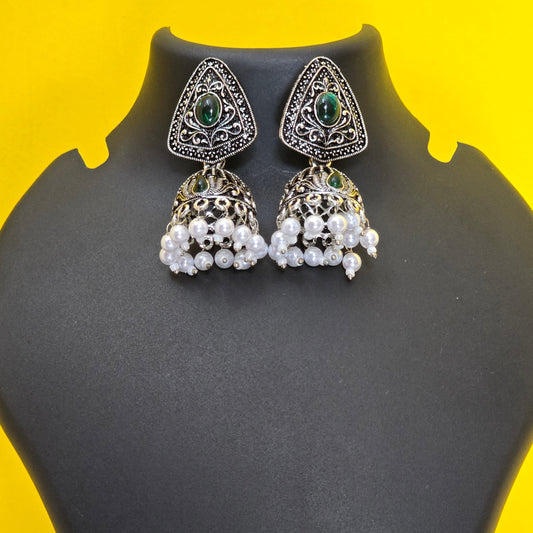 Emerald Pearl Chandbalis - Green