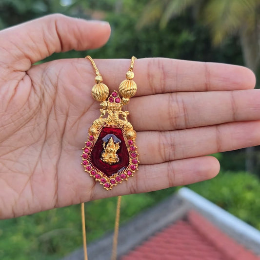 Lakshmi Pendant Red