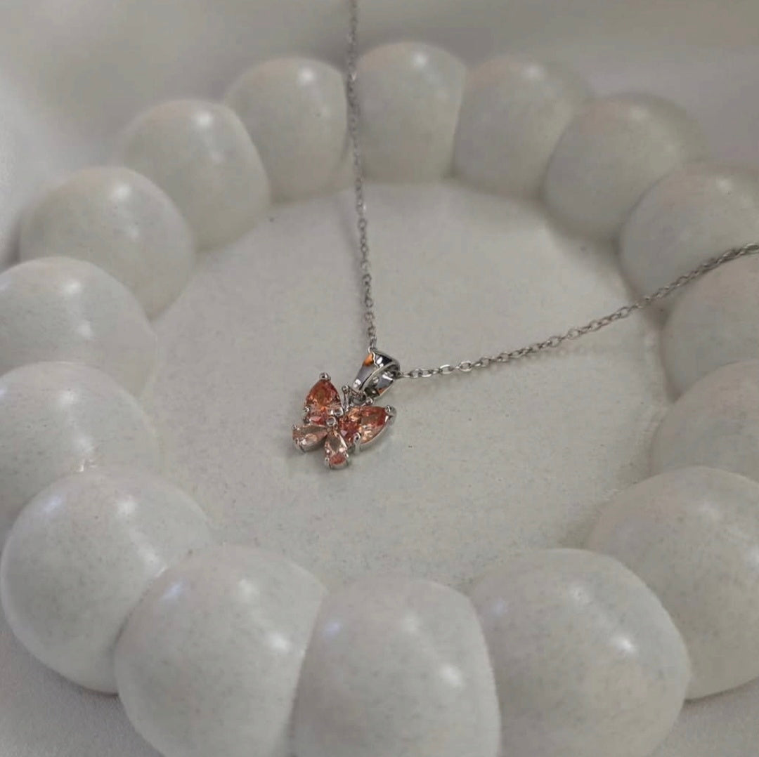 Rose Butterfly Pendant