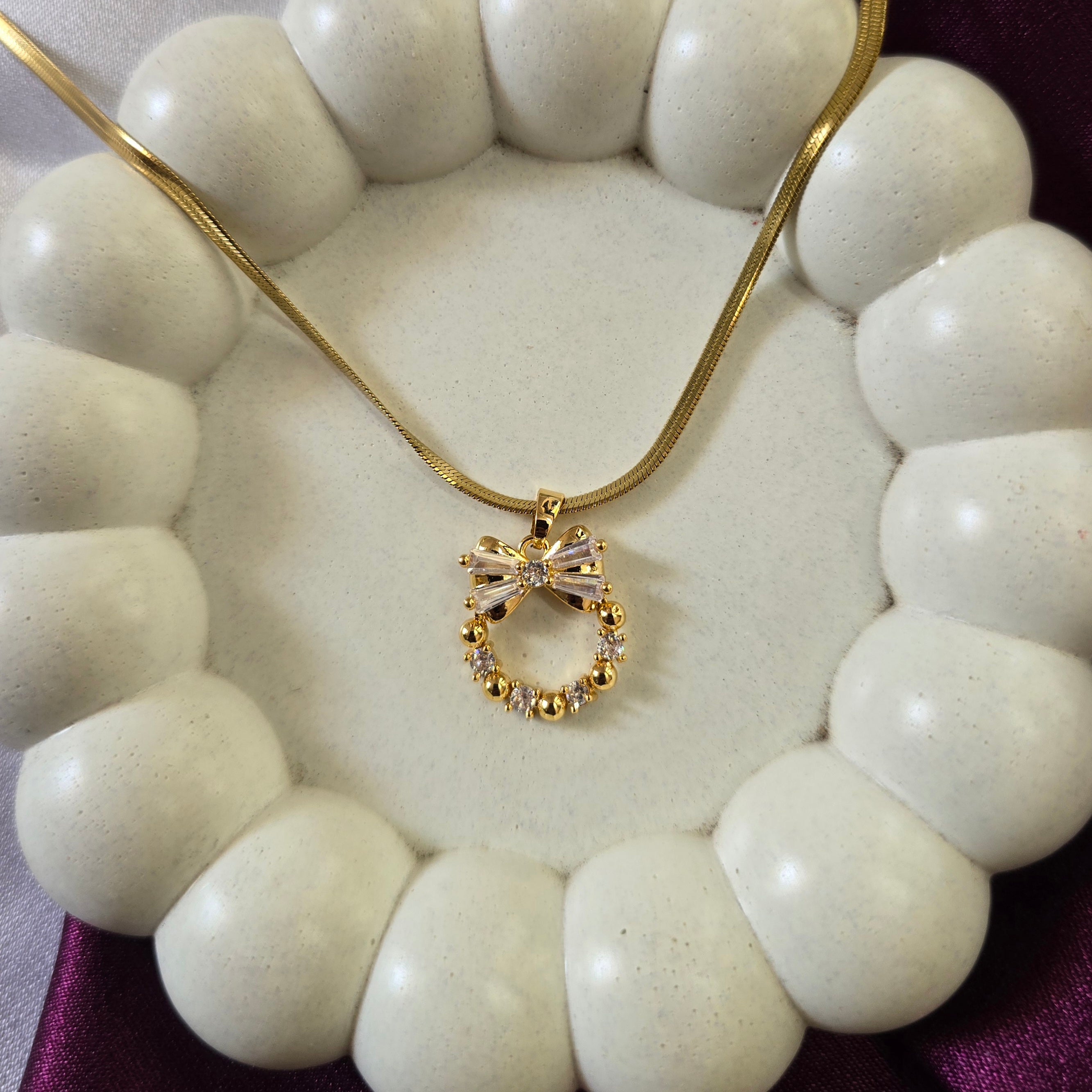Crystal Bow Pendant