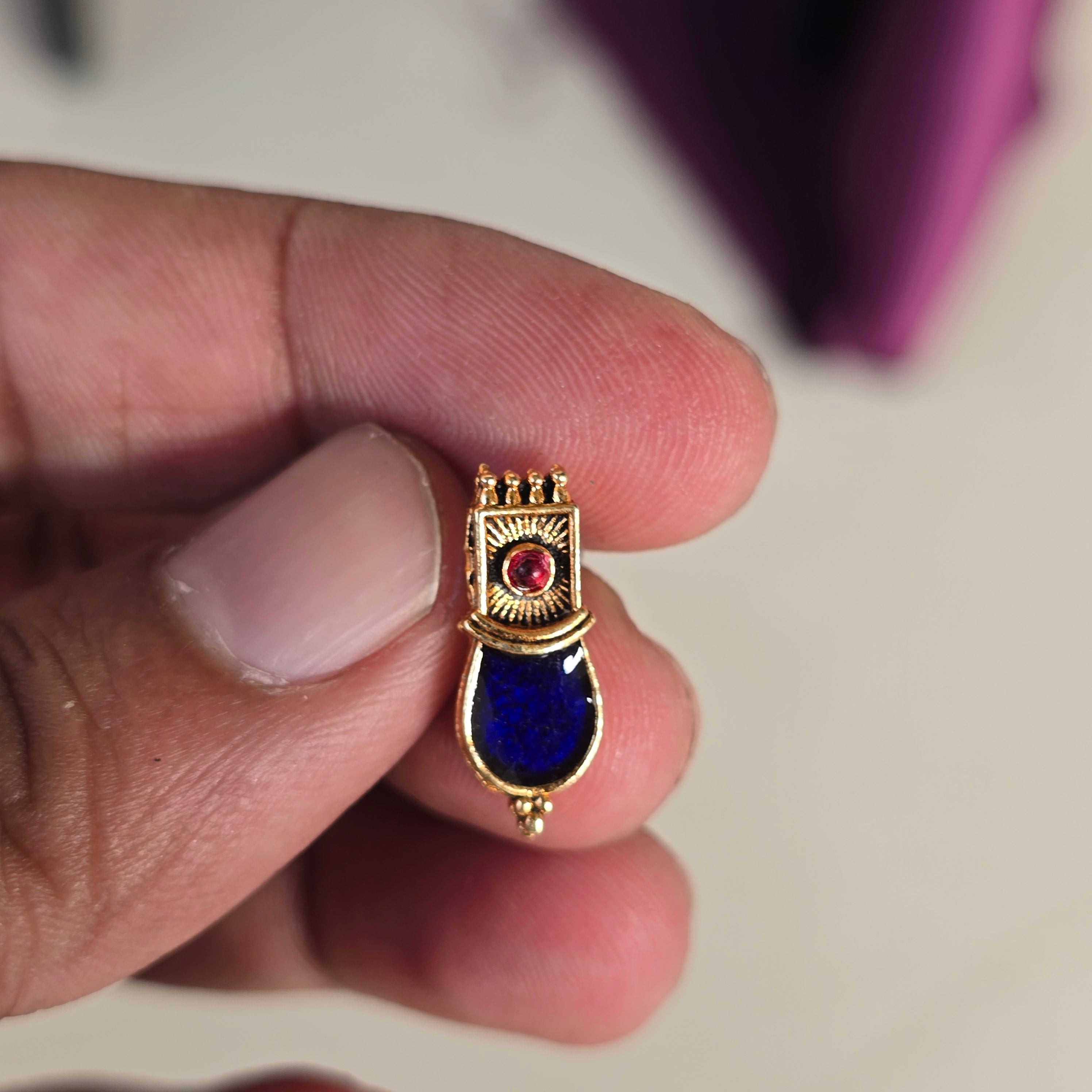 Royal Blue Antique Necklace Set