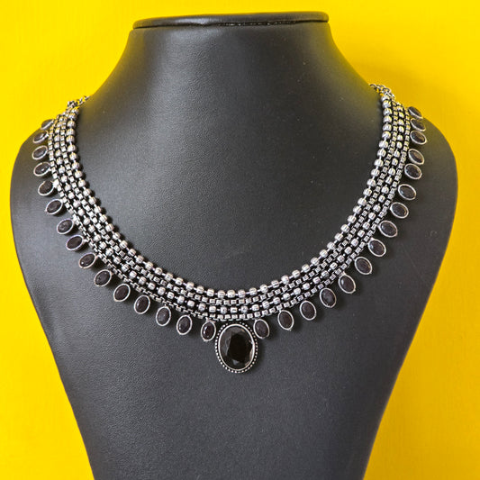Onyx Layered Drop Necklace