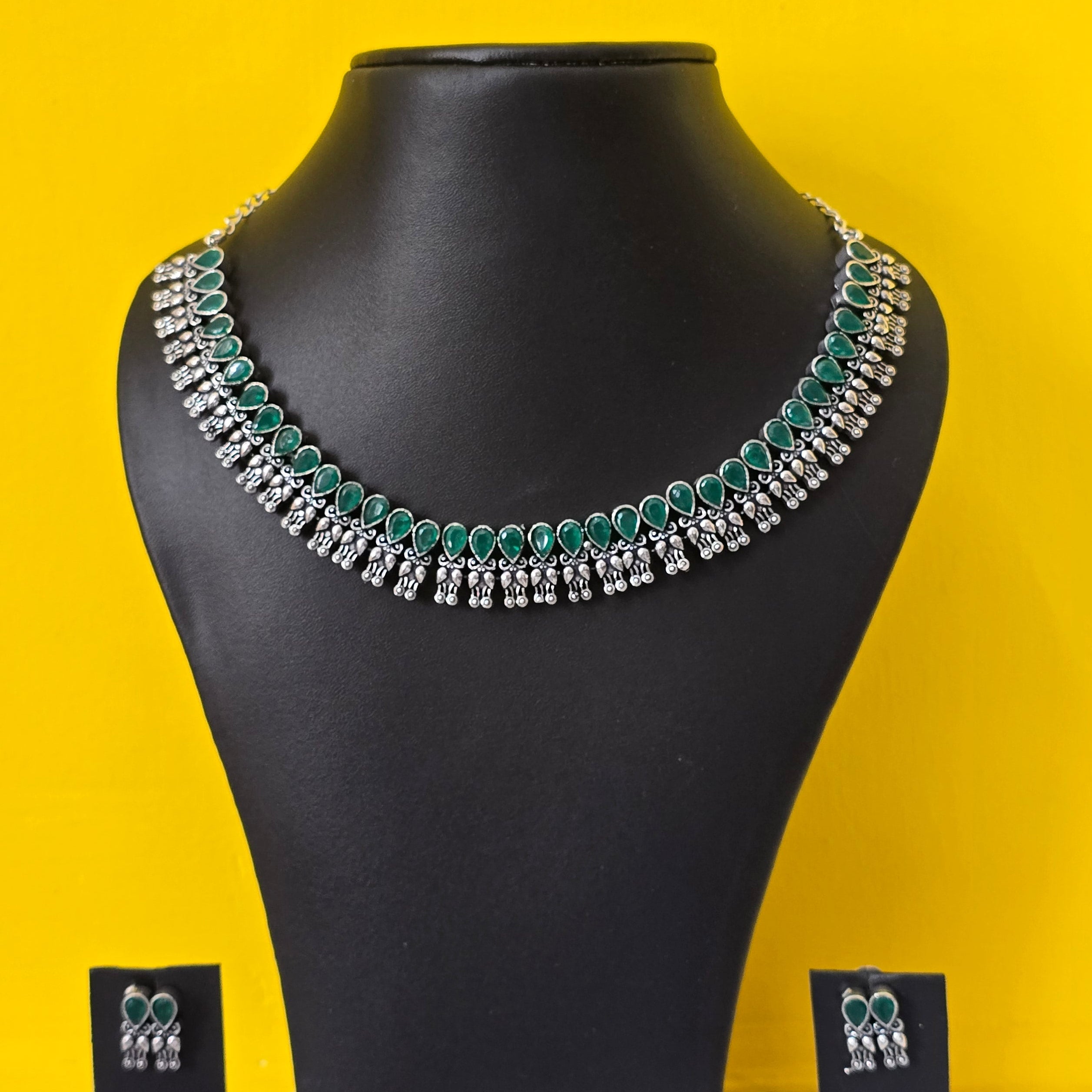 Emerald Fringe Necklace
