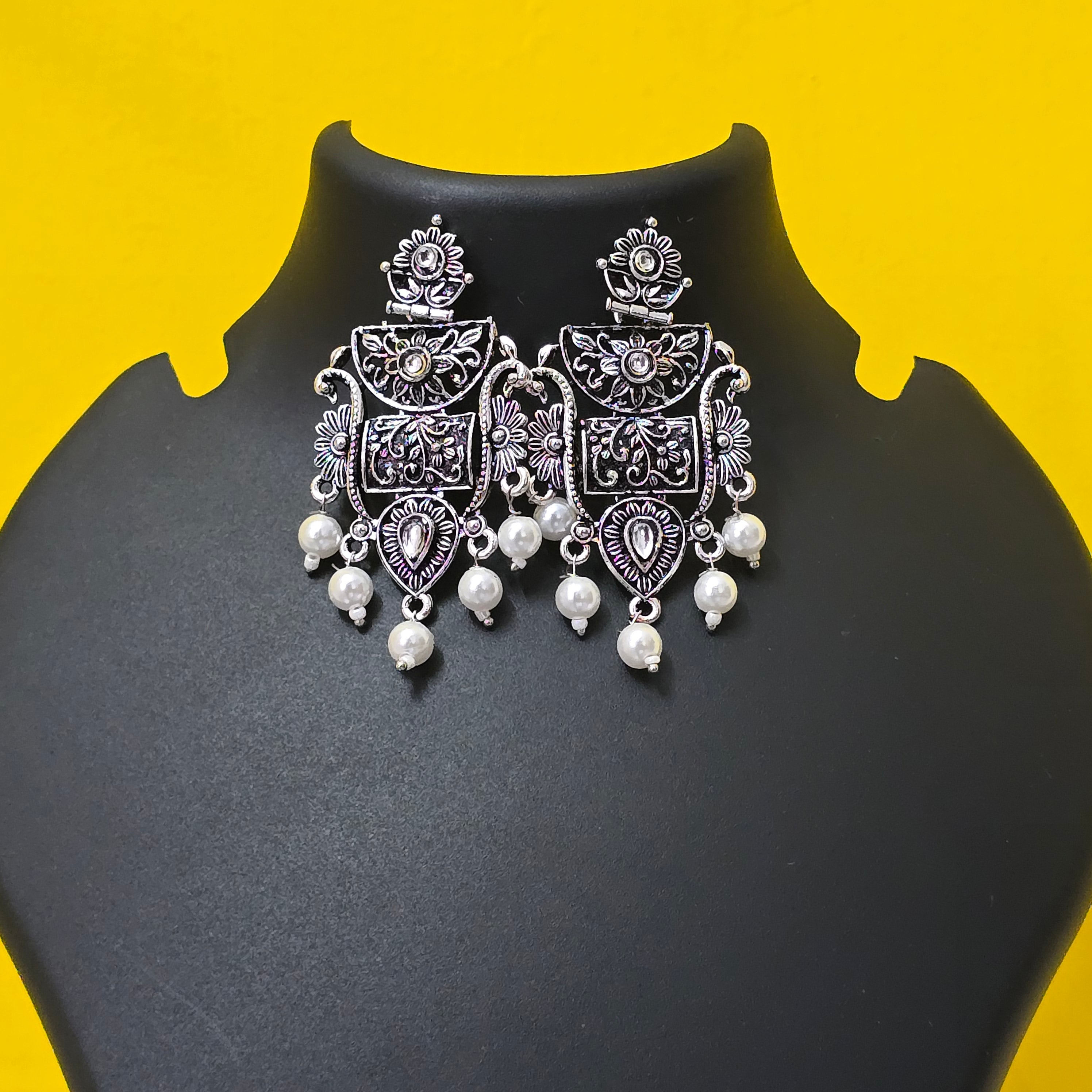 Royal Oxidised Temple Drops