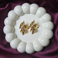 Golden Leaf Studs