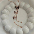 Black & White Butterfly Rose Gold Pendant