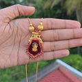 Lakshmi Pendant Red