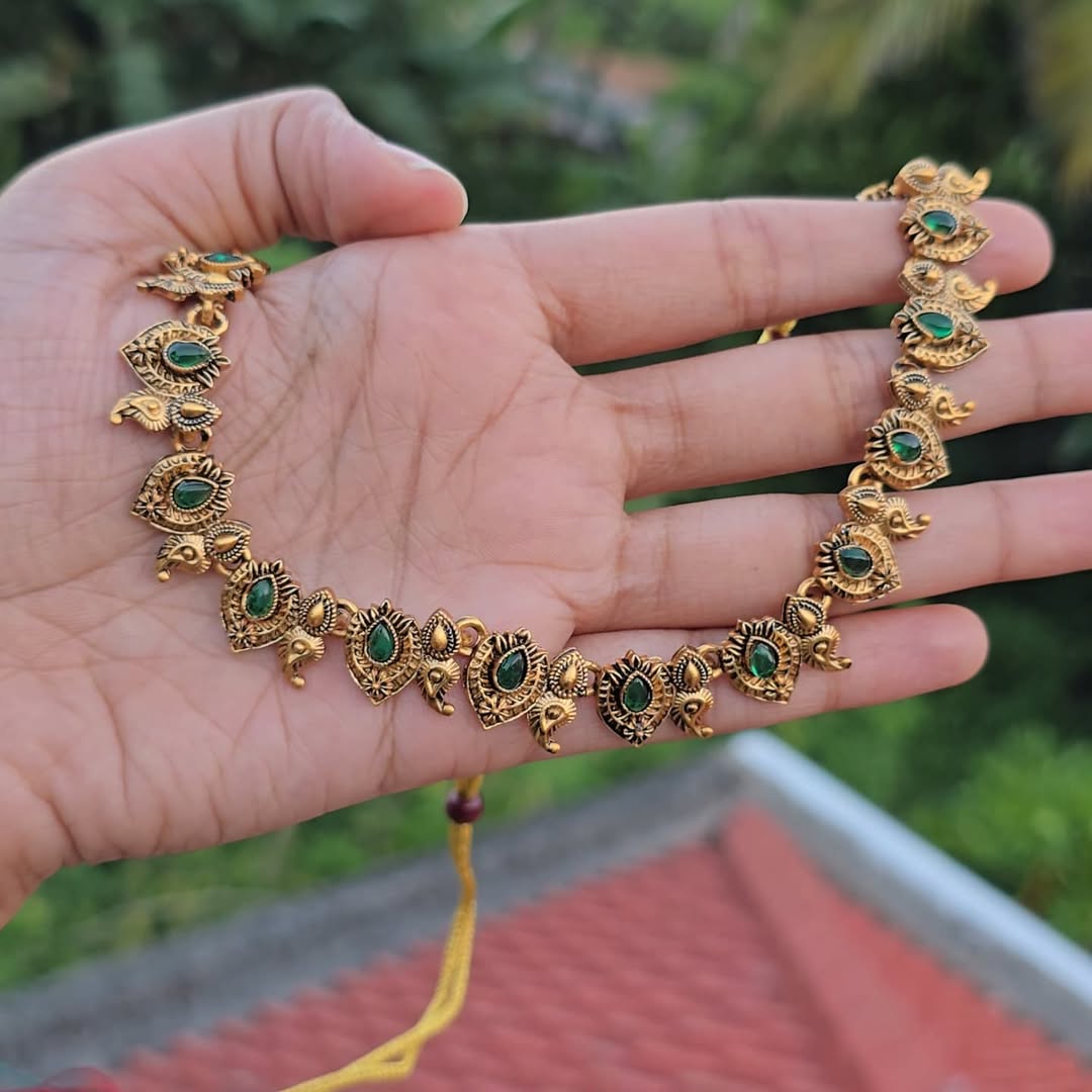 Antique Peacock Motif Necklace