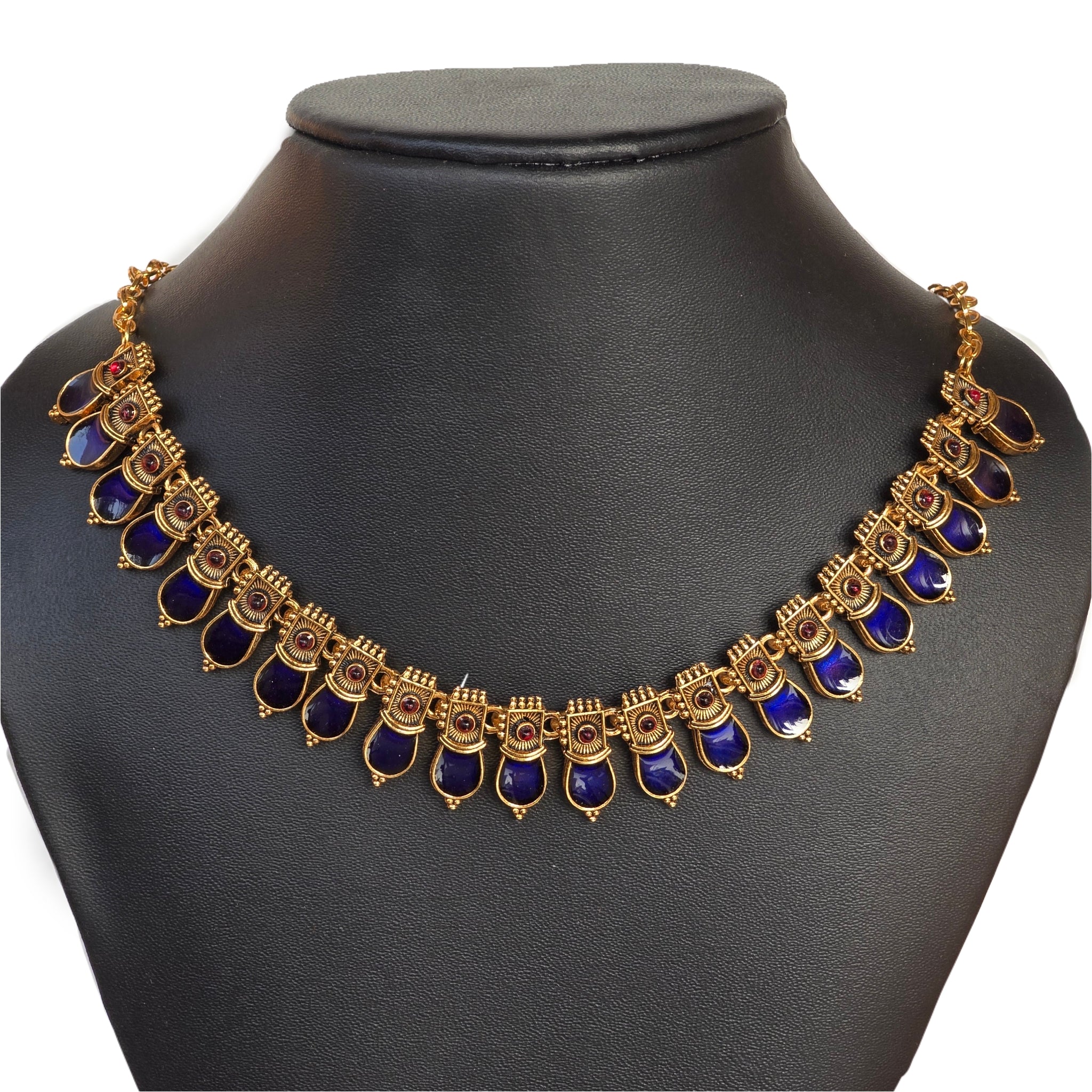 Royal Blue Antique Necklace Set