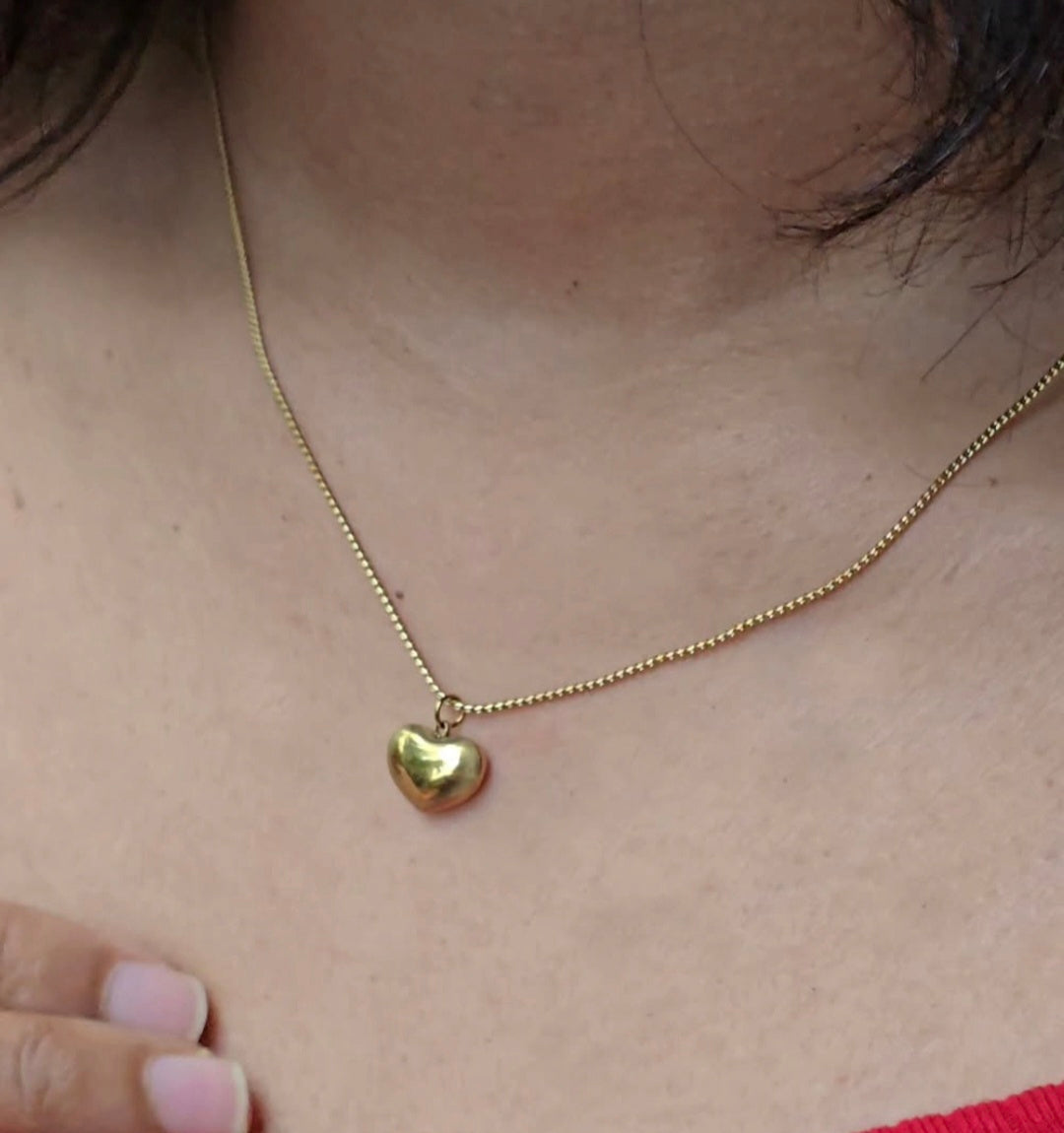 Dual Heart Pendant (White)