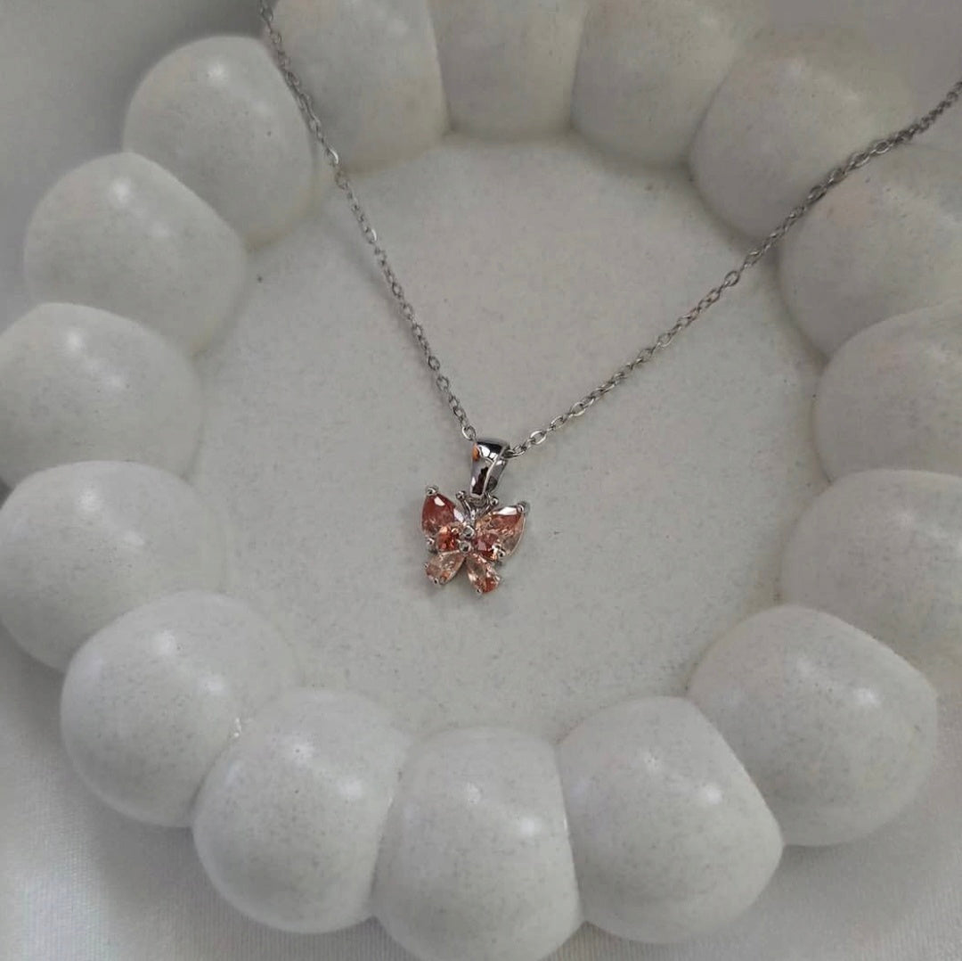 Rose Butterfly Pendant