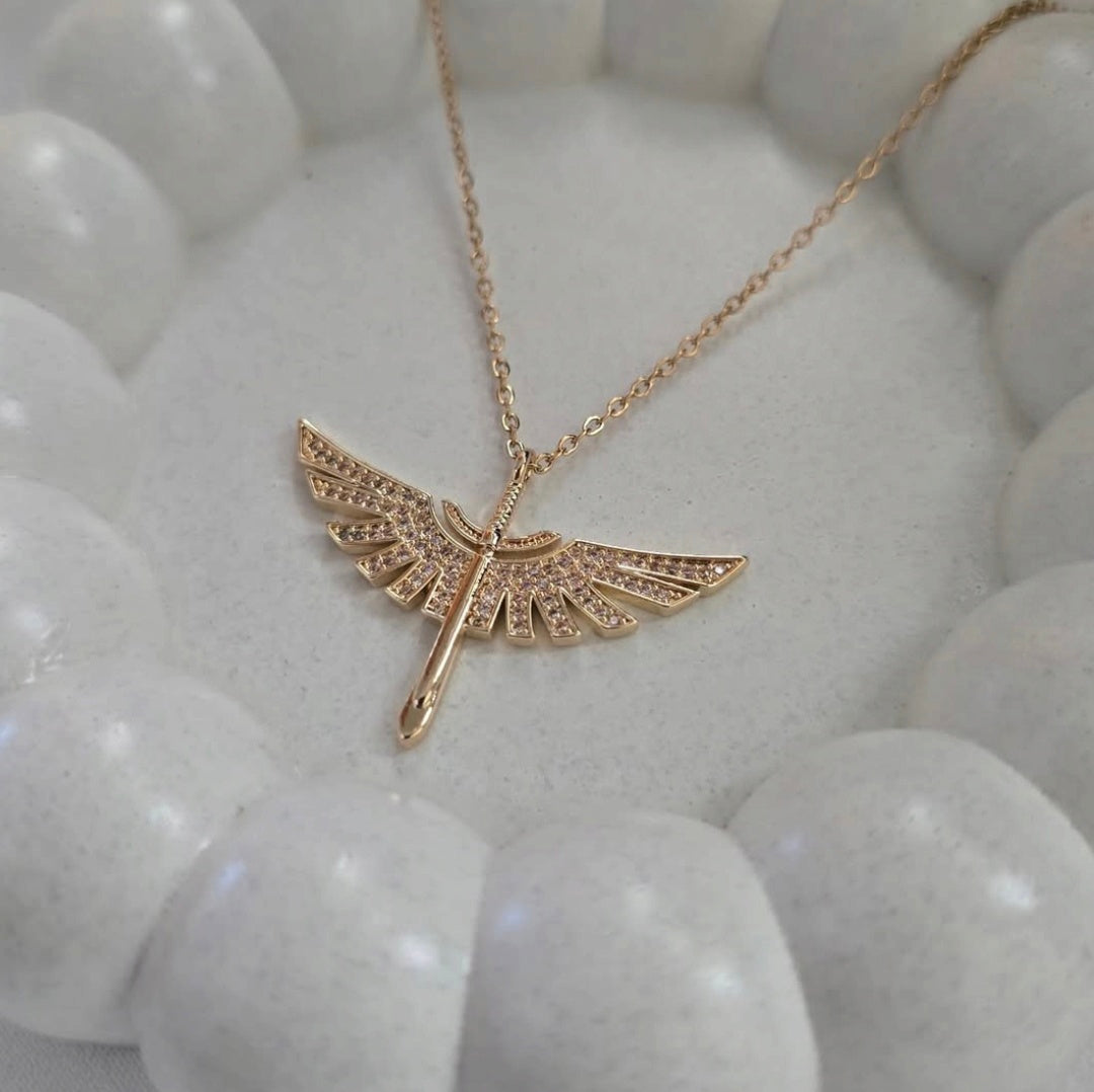 Phoenix Sword Gold Pendant